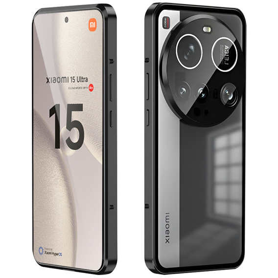 Puzdro pre Xiaomi 15 Ultra, Magnetic Dual Glass, čierne