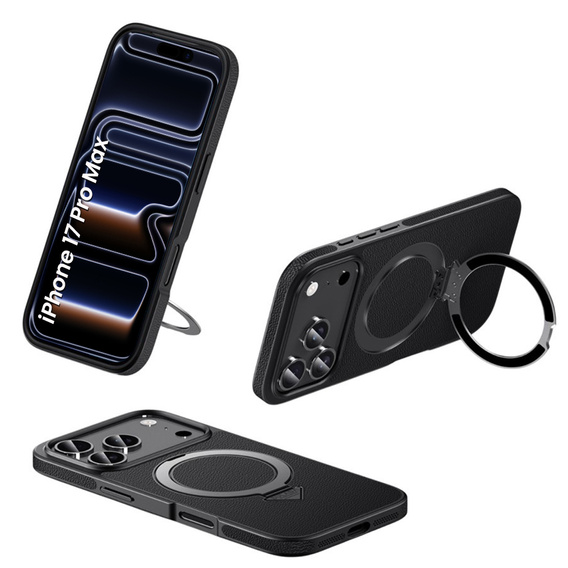 Kožené puzdro s podstavcom MagSafe pre iPhone 17 Pro Max