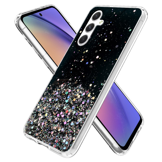 Obal na mobil pre Samsung Galaxy A54 5G, Glittery, čierne