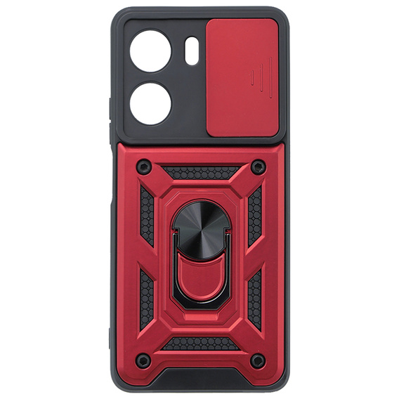 Obal na mobil pre Xiaomi Redmi 13C / Poco C65, CamShield Slide, červené
