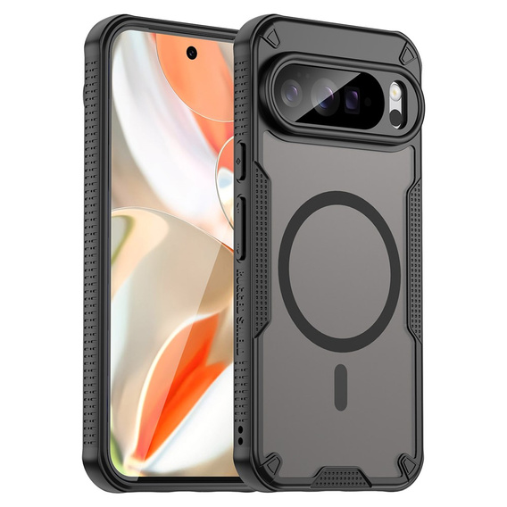 Pancierované puzdro pre Google Pixel 10 Pro XL, pre MagSafe, matné, čierne