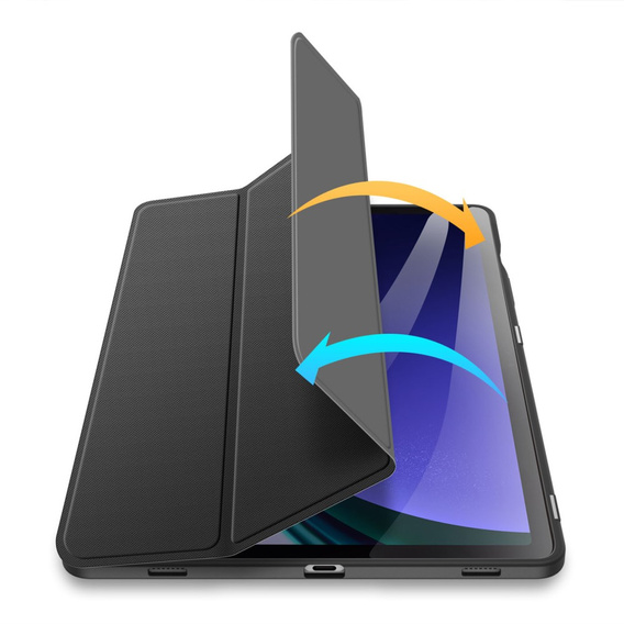 Puzdro pre Samsung Galaxy Tab S10 Lite / S10 FE / S9 FE, Dux Ducis TOBY, čierne