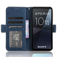 Klapkové puzdro pre Sony Xperia 10 VI, Card Slot, tmavomodré