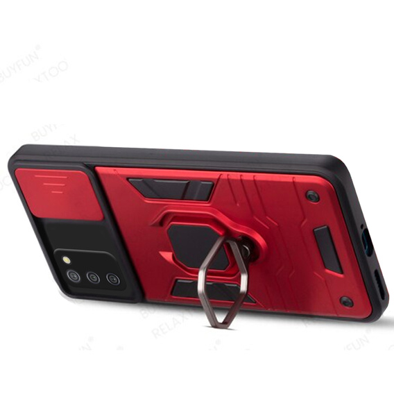 Puzdro pre Samsung Galaxy A03s, KickStand Camera Lens, modré