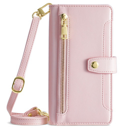 Klapkové puzdro pre Motorola Moto G15 / G15 Power, Wallet Zipper Pocket, ružové