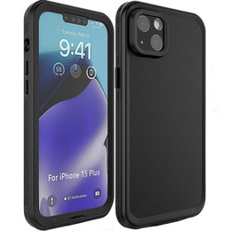 Vodotesné puzdro IP68 pre iPhone 15 Plus, čierne
