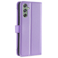 Klapkové puzdro pre Samsung Galaxy M34, Wallet Zipper Pocket, fialové