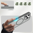 ERBORD puzdro s MagSafe pre iPhone 16 Pro, Matte Case, aktívne tlačidlo, matná / titánovo šedá