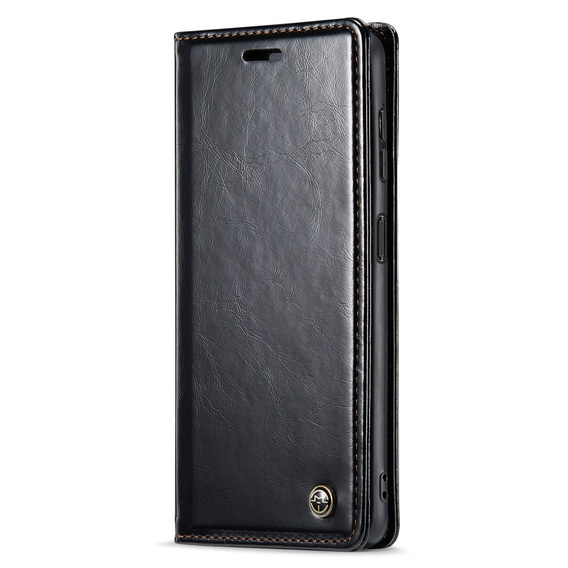 CASEME flipové puzdro pre Samsung Galaxy A34 5G, Waxy Textured, čierne