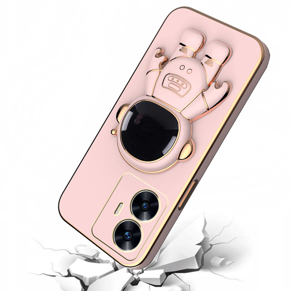 Obal na mobil pre Realme C55, Astronaut, ružové rose gold