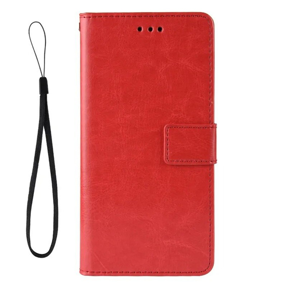 Klapkové puzdro pre Xiaomi Poco F6, Crazy Horse Wallet, červené