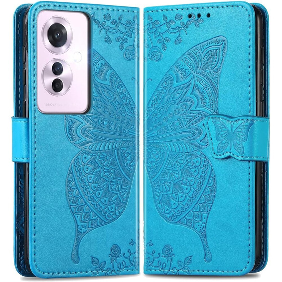 Klapkové puzdro pre Oppo Reno 11F 5G, Butterfly, modré