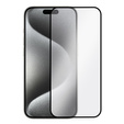2x tvrdené sklo pre iPhone 15 Pro, ERBORD 3D pre celý displej