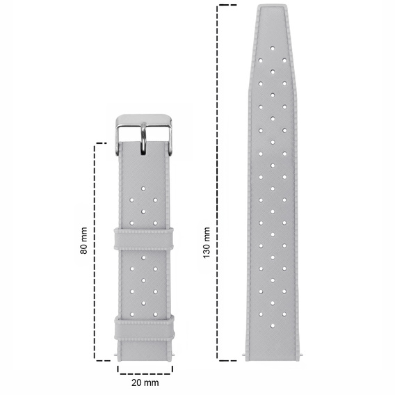 ERBORD Univerzálny 20 mm silikónový remienok