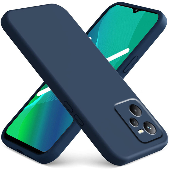 Obal na mobil pre Realme C35, Silicone Lite, tmavomodré