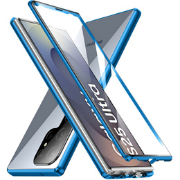 Puzdro pre Samsung Galaxy S25 Ultra, Magnetic Dual Glass, modré