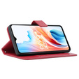 Klapkové puzdro pre Oppo A38 4G / Oppo A18 4G, Crazy Horse Wallet, červené