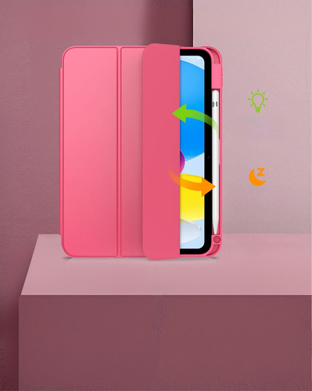 Puzdro pre iPad 11" 2025 A16 (11 gen.) / iPad 10.9" 2022 (10 gen.), Smartcase Hybrid, so slotom na stylus, ružové