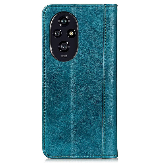 Flipové puzdro pre Honor 200 Pro 5G, Split Leather, zelený