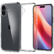 Puzdro Spigen pre iPhone 16, Ultra Hybrid, priehľadné + tvrdené sklo 9H