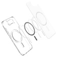 Puzdro MagSafe Spigen pre Iphone 16E, Ultra Hybrid, transparentné / biele + tvrdené sklo 9H