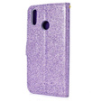 Klapkové puzdro pre Huawei P Smart 2019 / Honor 10 Lite, Glitter Mirror Wallet, fialové