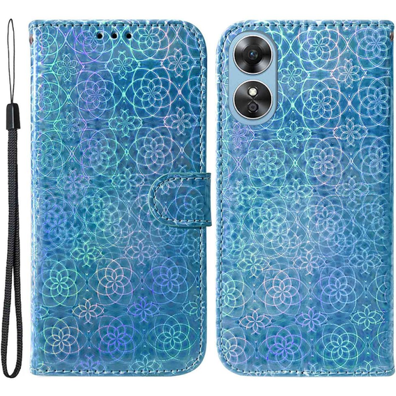 Klapkové puzdro pre Oppo A17, Wallet mandala, modré