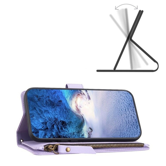 Klapkové puzdro pre Xiaomi Redmi 13C / Poco C65, Wallet Zipper Pocket, čierne