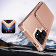 Puzdro pre Samsung Galaxy S25 Ultra, Card Holder Kickstand, ružové