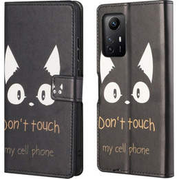 Klapkové puzdro pre Xiaomi Redmi Note 12S, Wallet, don't touch, čierne
