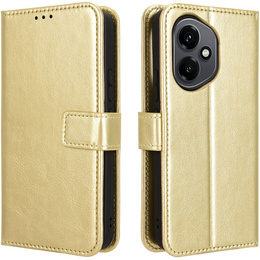 Klapkové puzdro pre Honor 400 5G, Crazy Horse Wallet, zlaté