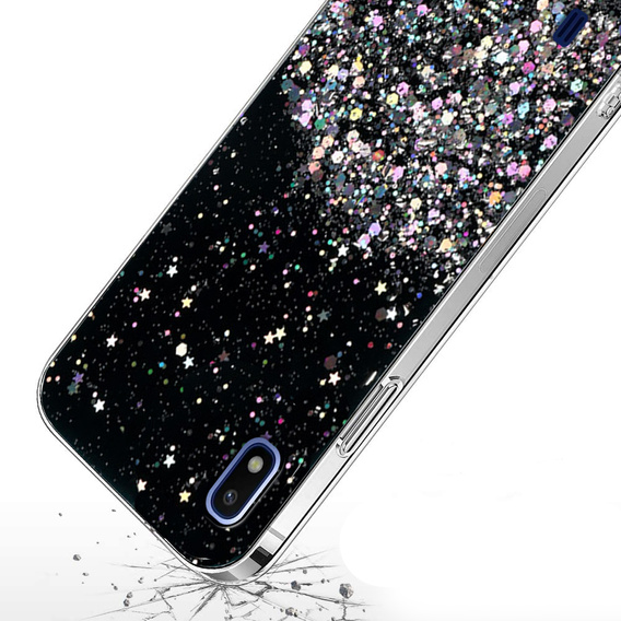 Obal na mobil pre Samsung Galaxy A10, Glittery, čierne