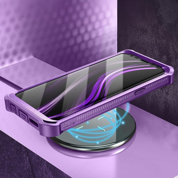 Obrnené puzdro pre Samsung Galaxy S9, Dexnor Full Body, fialové