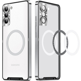 Ochranné puzdro na fotoaparát pre Samsung Galaxy S21 FE 5G, CamShield MagSafe, priehľadný / strieborný