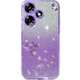 Puzdro pre Infinix Hot 30, Glitter Flower, fialové