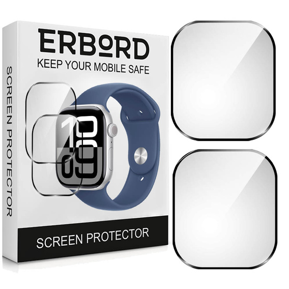 2x hybridné sklo ERBORD pre Apple Watch 10/11 42mm