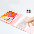 Puzdro + klávesnica iPad 10.2 7/8/9 gen 2019/2020/2021, Keyboard Cover Pen Slot, ružové rose gold