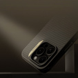 Puzdro pre iPhone 16 Pro Max, pancierované Nillkin, Carbon Fiber, pre Magsafe, zlaté
