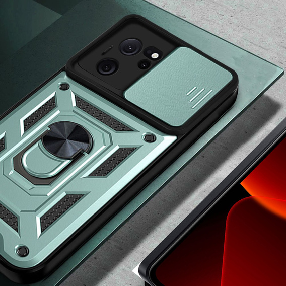 Obal na mobil pre Xiaomi 13T / 13T Pro, CamShield Slide, zelený