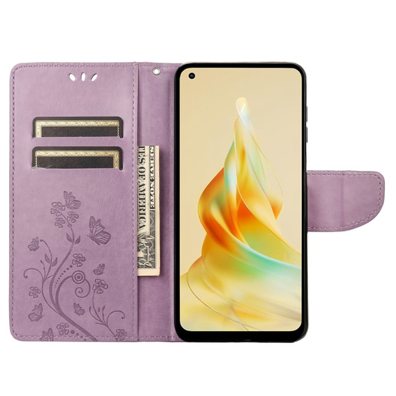 Klapkové puzdro pre Oppo Reno8 T 4G, Mandala Flower, fialové