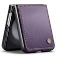 Puzdro pre Samsung Galaxy Z Flip7 FE / Z Flip6, CASEME Litchi Leather, fialové