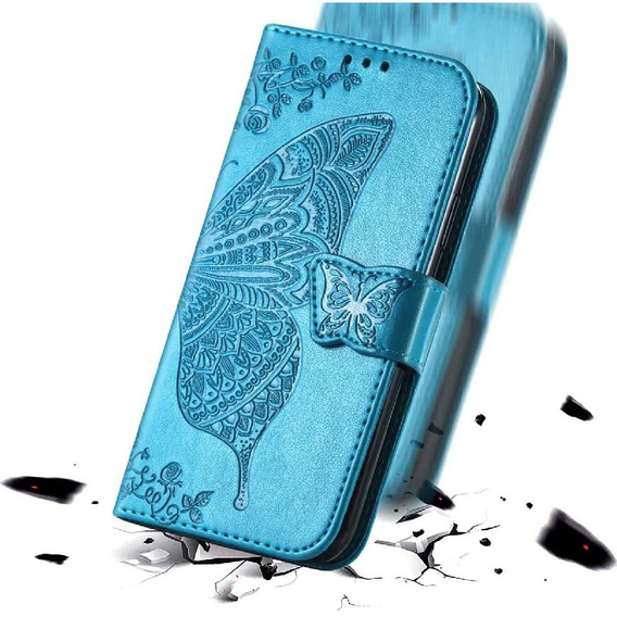 Klapkové puzdro pre Realme Note 50, Butterfly, modré