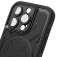 Puzdro pre iPhone 15 Pro, ERBORD Armor Mag, čierne
