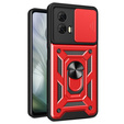 Obal na mobil pre Motorola Moto E14, CamShield Slide, červené
