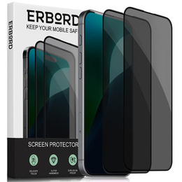 ERBORD Anti-Spy ochranné tvrdené sklo pre iPhone 17 Pro / 17 / 16 Pro, ERBORD Anti-Spy Tempered