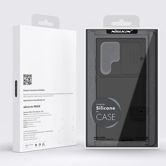 Puzdro pre Samsung Galaxy S23 Ultra, pancierované Nillkin, CamShield Pro, čierne