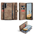 CASEME puzdro pre Samsung Galaxy A56 5G, Retro Leather Wallet, s remienkom, hnedé