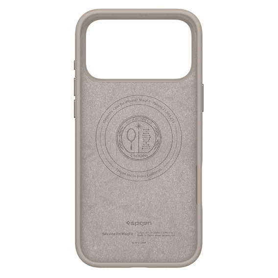 Spigen puzdro pre iPhone 17 Pro Max, Silicone Fit MagSafe, Stone