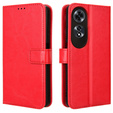 Klapkové puzdro pre Oppo A60, Crazy Horse Wallet, červené