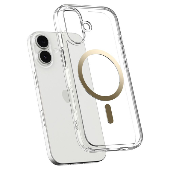 Spigen puzdro pre iPhone 17, Ultra Hybrid MagSafe, číre/zlaté